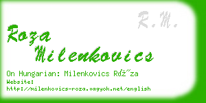 roza milenkovics business card